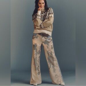 Sequin Wide-Leg Pants Anthropologie